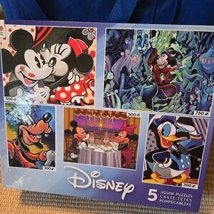 Disney 5 in 1 Multipack Jigsaw Puzzles Mickey, Minnie, Goofy & Donald Duck